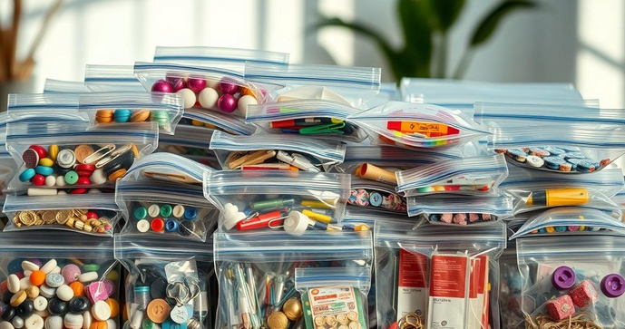 Saco plástico com fecho zip é a solução ideal para organização e armazenamento seguro