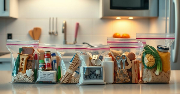 Saco plástico zip como solução versátil para armazenamento e organização